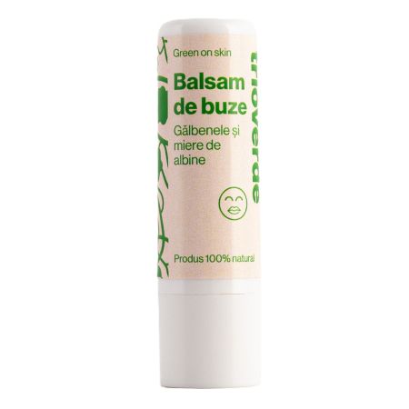 Balsam de buze cu galbenele si miere de albine 100% natural, 5 g, Trio Verde