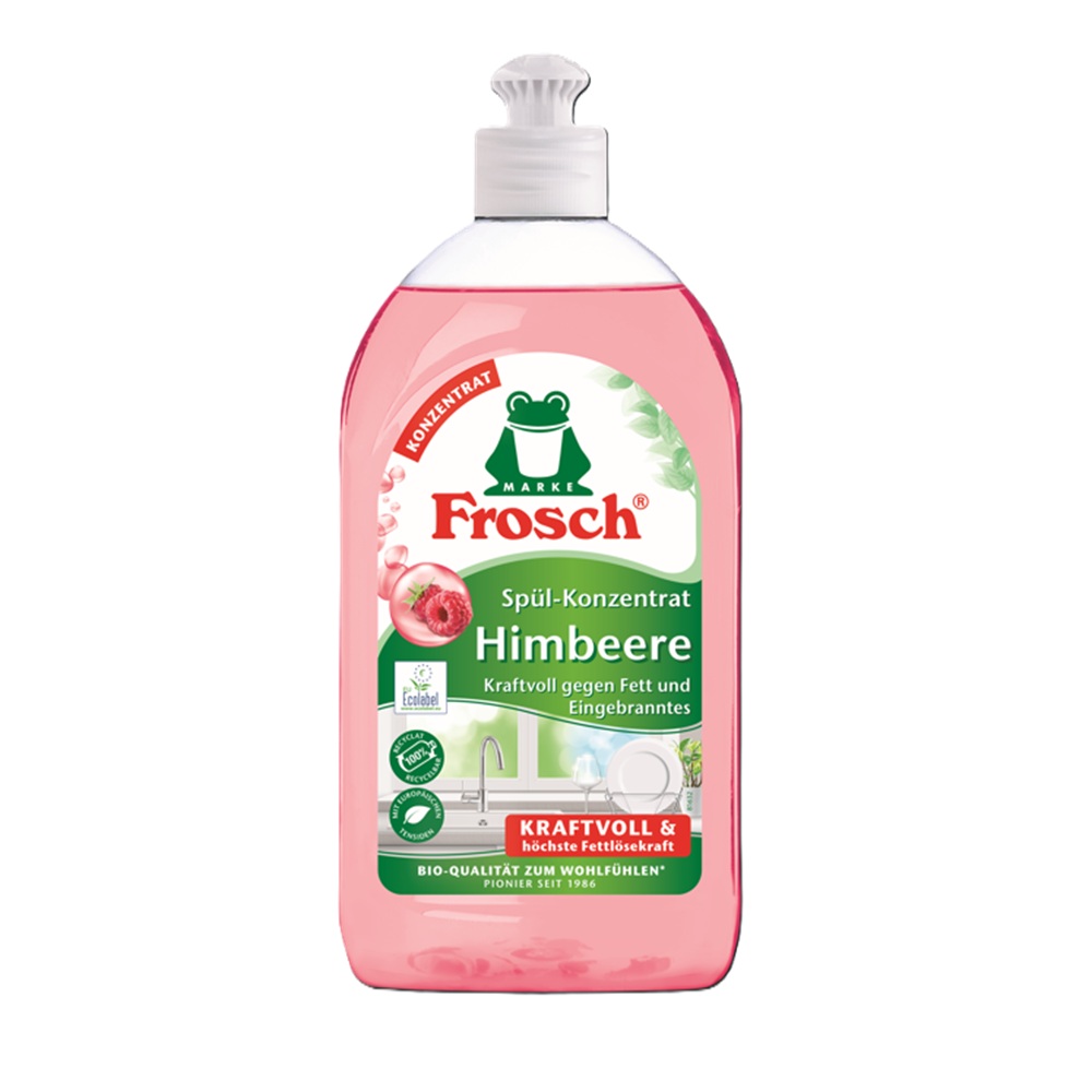 Detergent lichid de vase cu zmeura, 500 ml, Frosch