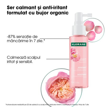 Ser Bio calmant cu extract de bujor, 100 ml, Klorane 672131