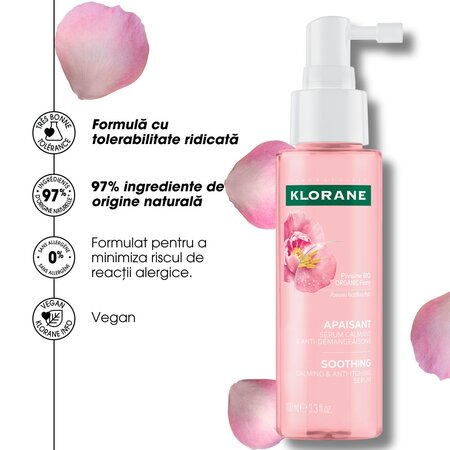 Ser Bio calmant cu extract de bujor, 100 ml, Klorane 672128