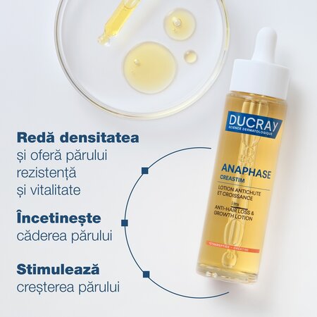Lotiune impotriva caderii parului Anaphase Creastim Reactiv, 60 ml, Ducray 661636