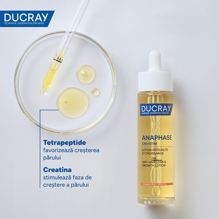 Lotiune impotriva caderii parului Anaphase Creastim Reactiv, 60 ml, Ducray 661641