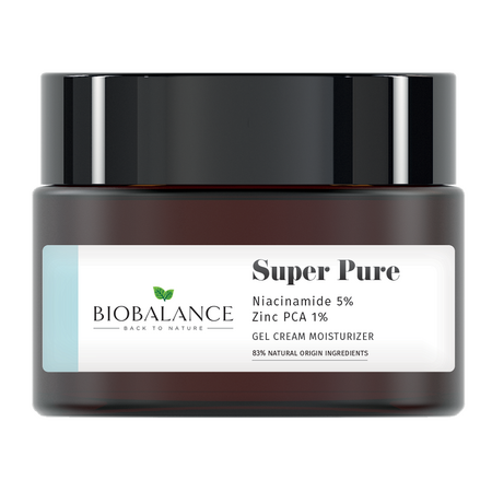 Gel crema hidratant cu niacinamide 5% + zinc PCA 1% Super Pure, 50 ml, Bio Balance
