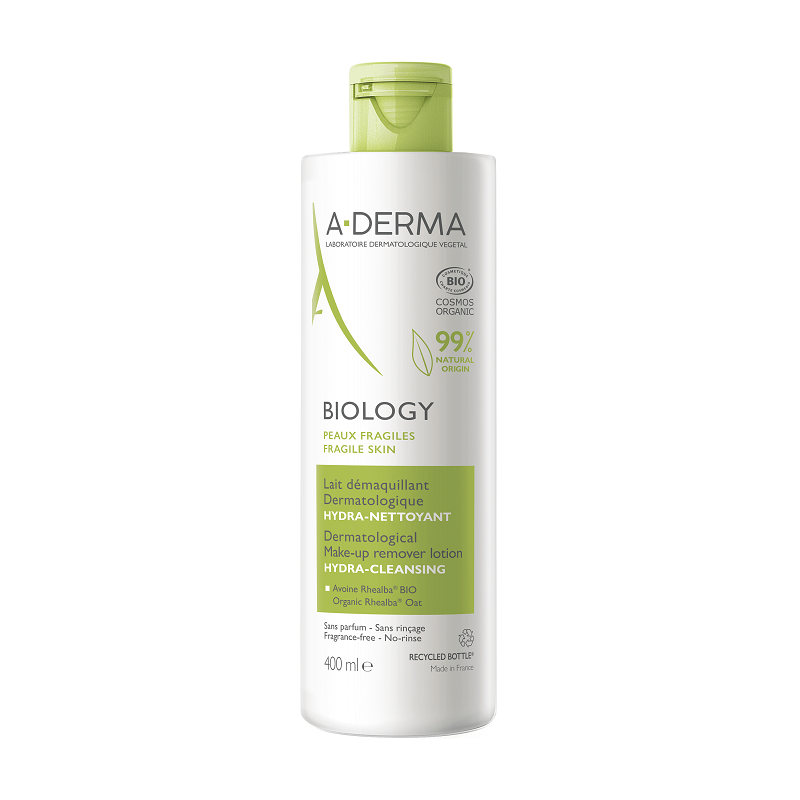 Lapte demachiant hidratant Biology, 400 ml, A-Derma