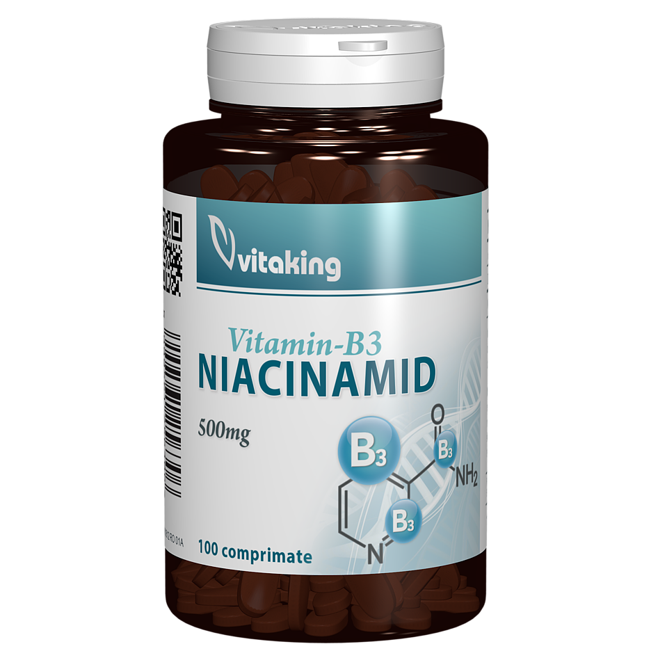 Vitamina B3, 500 mg, 100 comprimate, Vitaking
