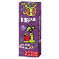 Rulou natural fara gluten din mere si prune, 30 g, Bob Snail