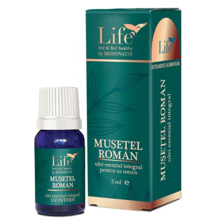 Ulei esential integral de musetel roman, 5 ml, Bionovativ
