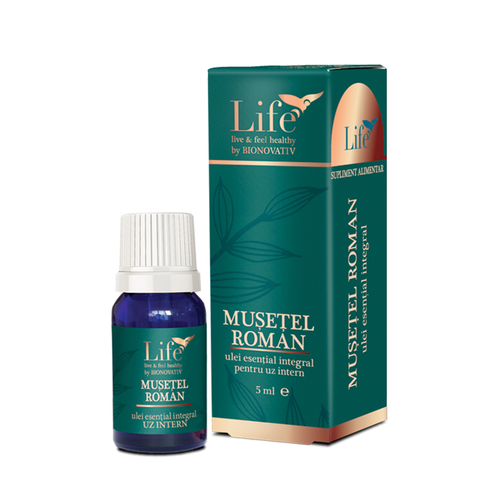 Ulei esential integral de musetel roman, 5 ml, Bionovativ