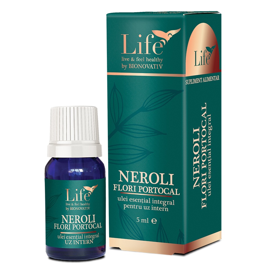 Ulei esential integral de Neroli flori de portocal Life, 5 ml, Bionovativ