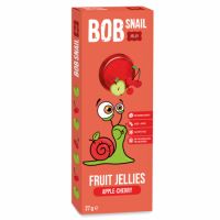 Jeleu natural fara gluten din mere si cirese, 27 g, Bob Snail