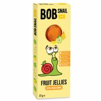 Jeleu natural fara gluten din mere, pere si lamaie, 27 g, Bob Snail