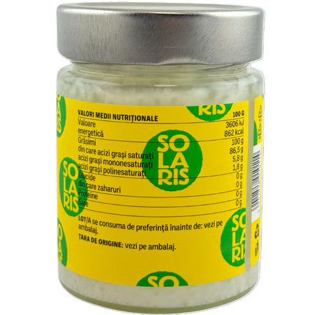 Ulei de cocos presat la rece, 300 ml, Solaris 721971