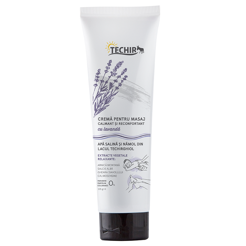 Crema pentru masaj calmant si reconfortant cu lavanda, 125 g, Techir