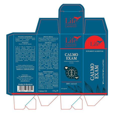Calmo Exam Life, 60 capsule, Bionovativ 714188