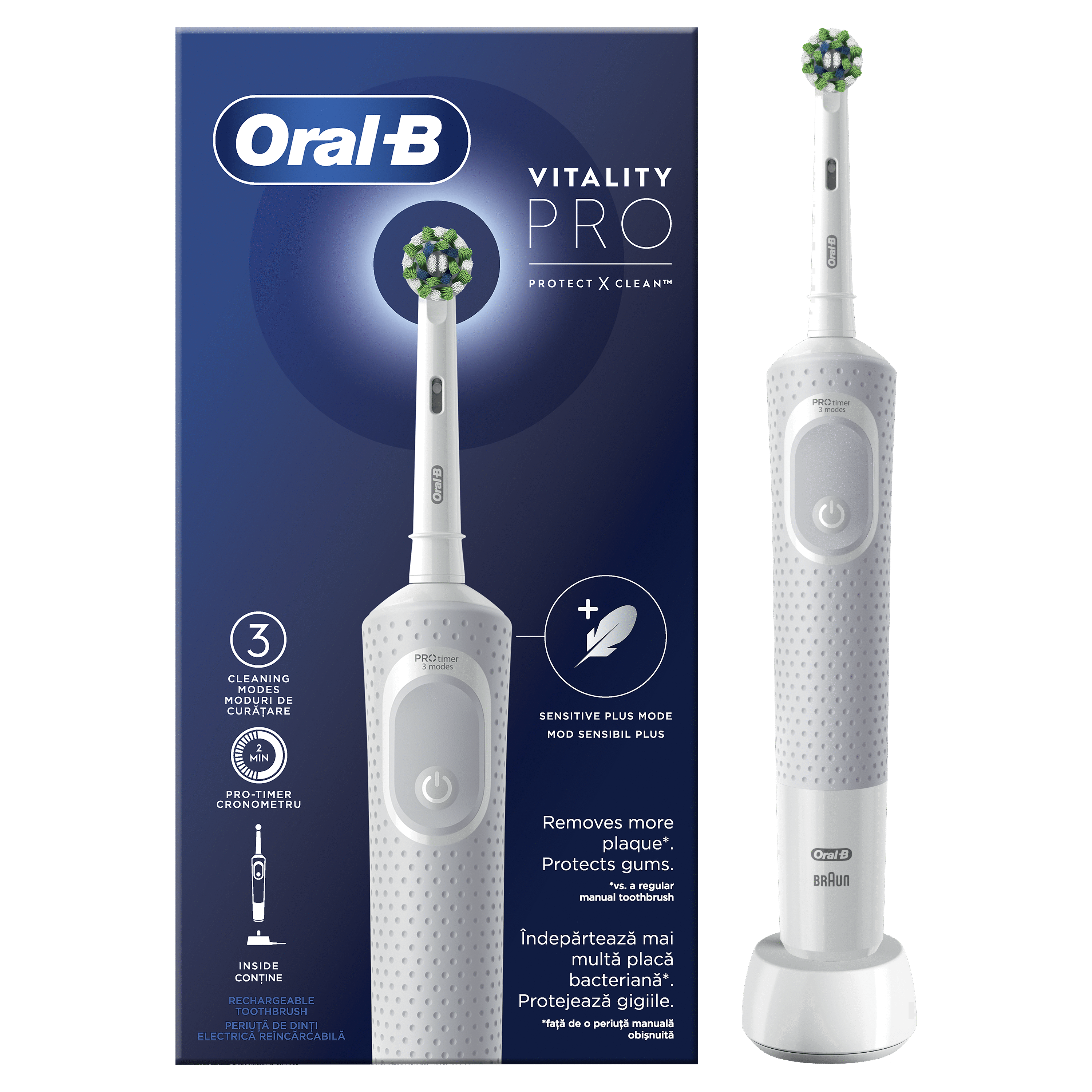 Periuta de dinti electrica Vitality Pro Alb, Oral-B