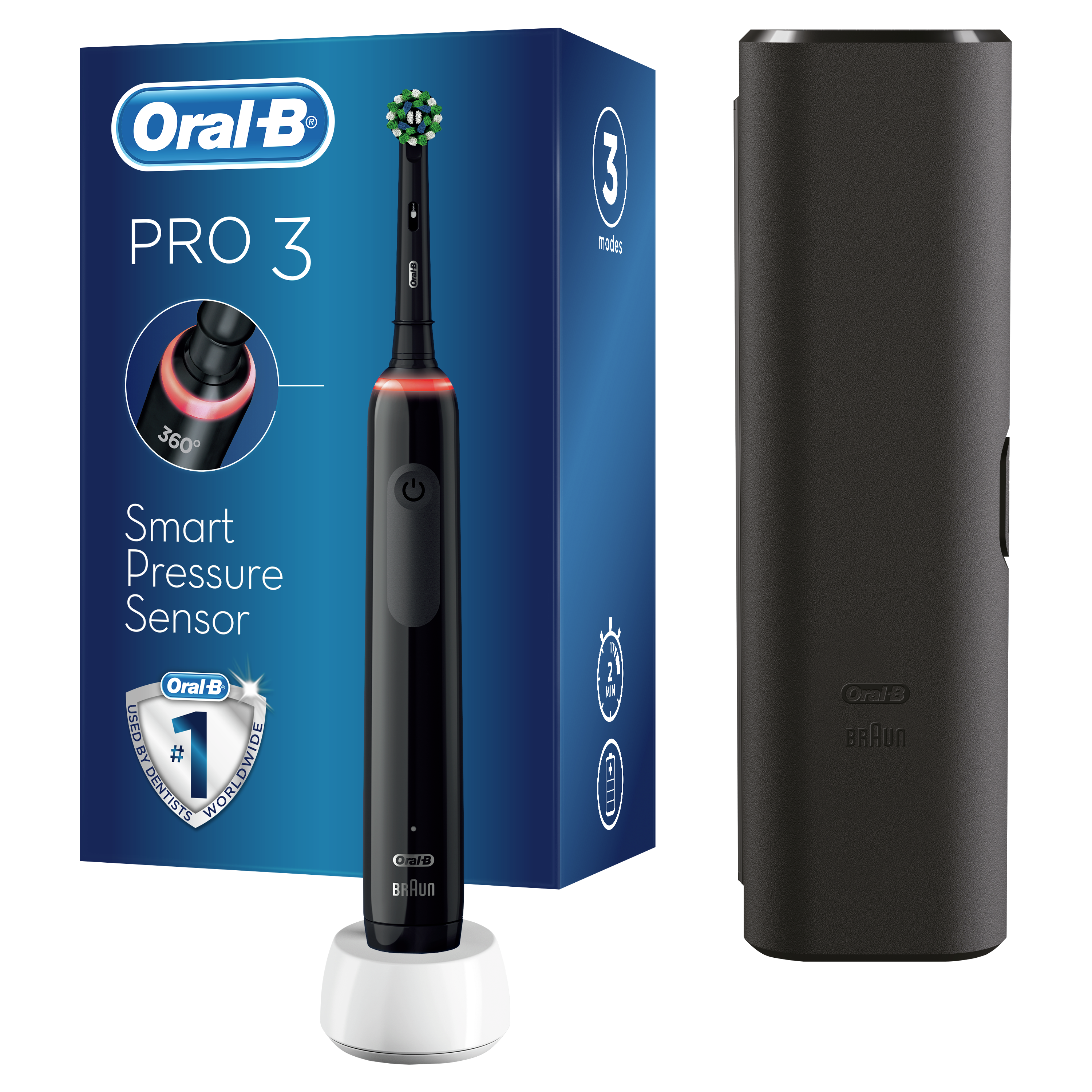 Periuta de dinti electrica Pro 3 Cross Action Negru, Oral-B