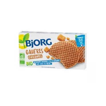 Gaufre Bio cu caramel, 175 g, Bjorg