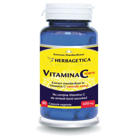 Vitamina C Forte 400 mg, 60 capsule, Herbagetica