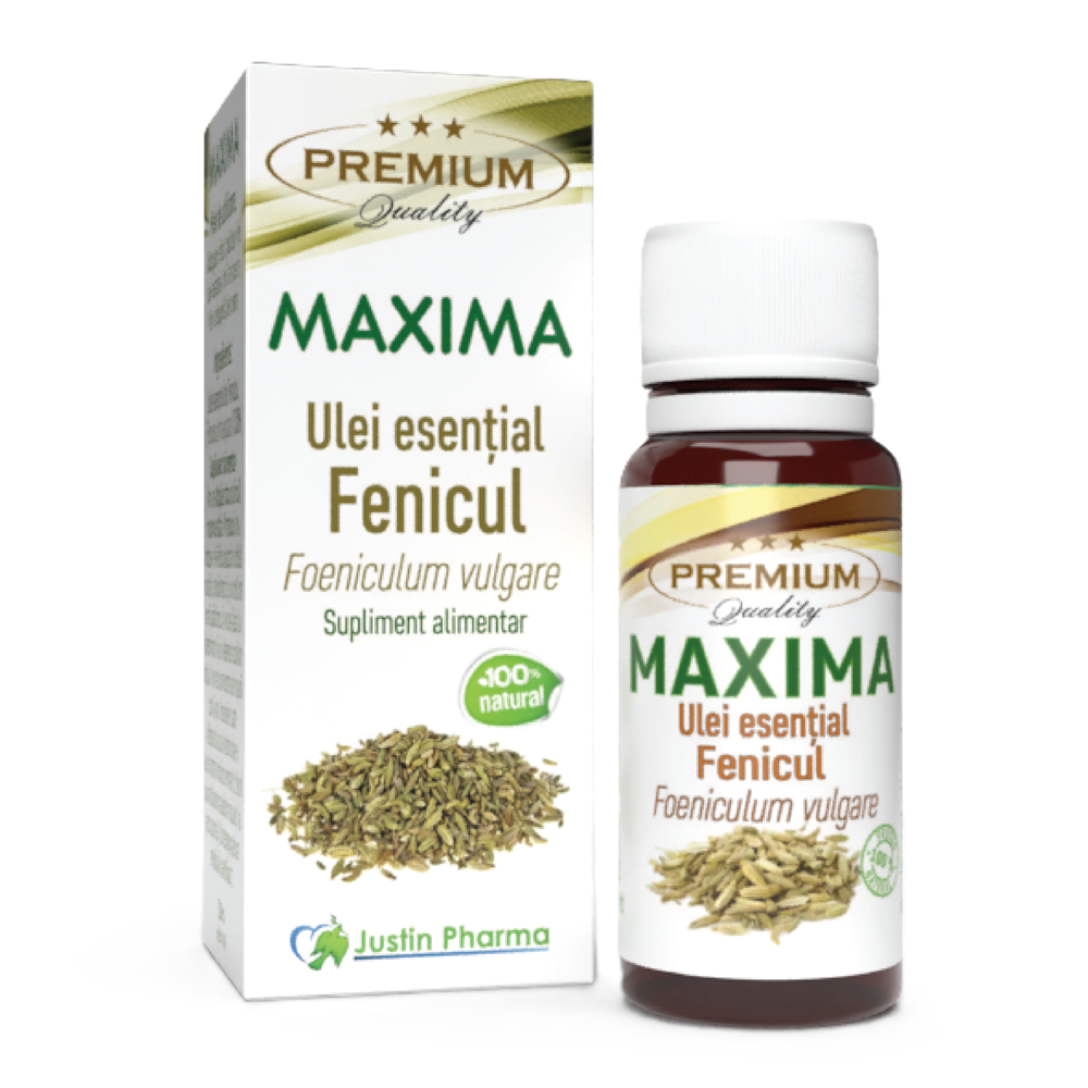 Ulei esential de fenicul Maxima, 10 ml, Justin Pharma