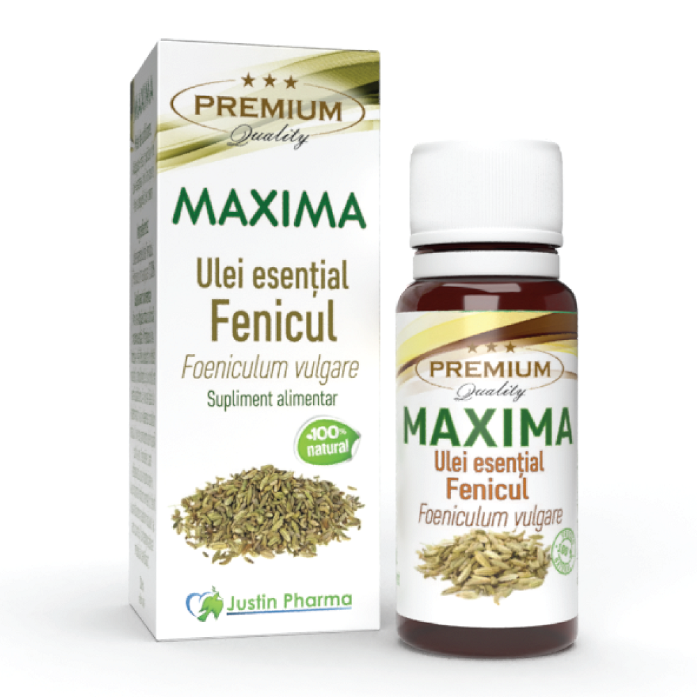 Ulei esential de fenicul Maxima, 10 ml, Justin Pharma