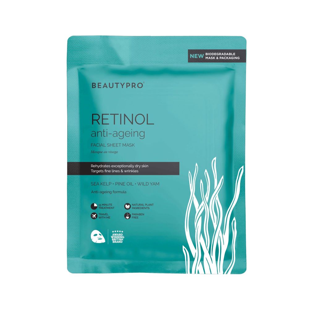 Masca de fata anti-ageing Retinol Facial Sheet Mask, 22 ml, BeautyPro