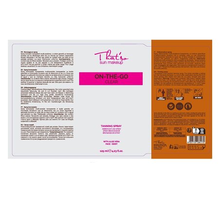 Spray autobronzant pentru fata si corp On The Go Clear, 125 ml, That So 730072