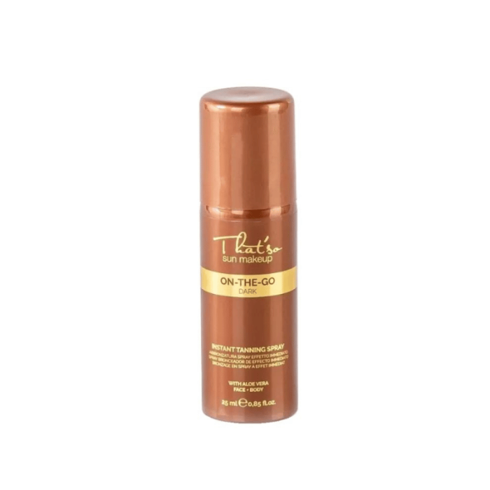 Spray autobronzant pentru fata si corp, On The Go Dark, 25 ml, That So