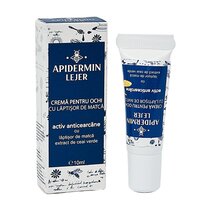 Crema pentru ochi activ anticearcane Apidermin Lejer, 10 ml, Complex Apicol