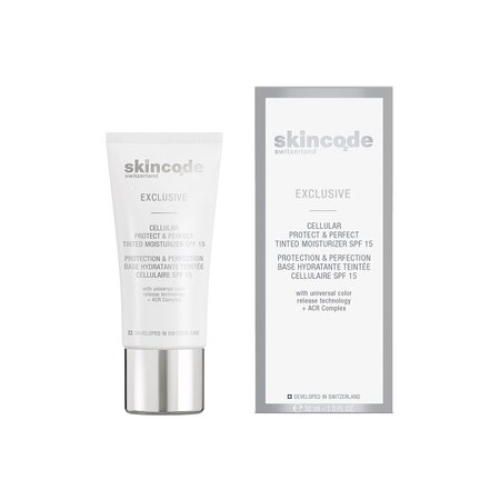 Crema celulara hidratanta coloranta SPF 15 Exclusive, 30 ml, Skincode 559881