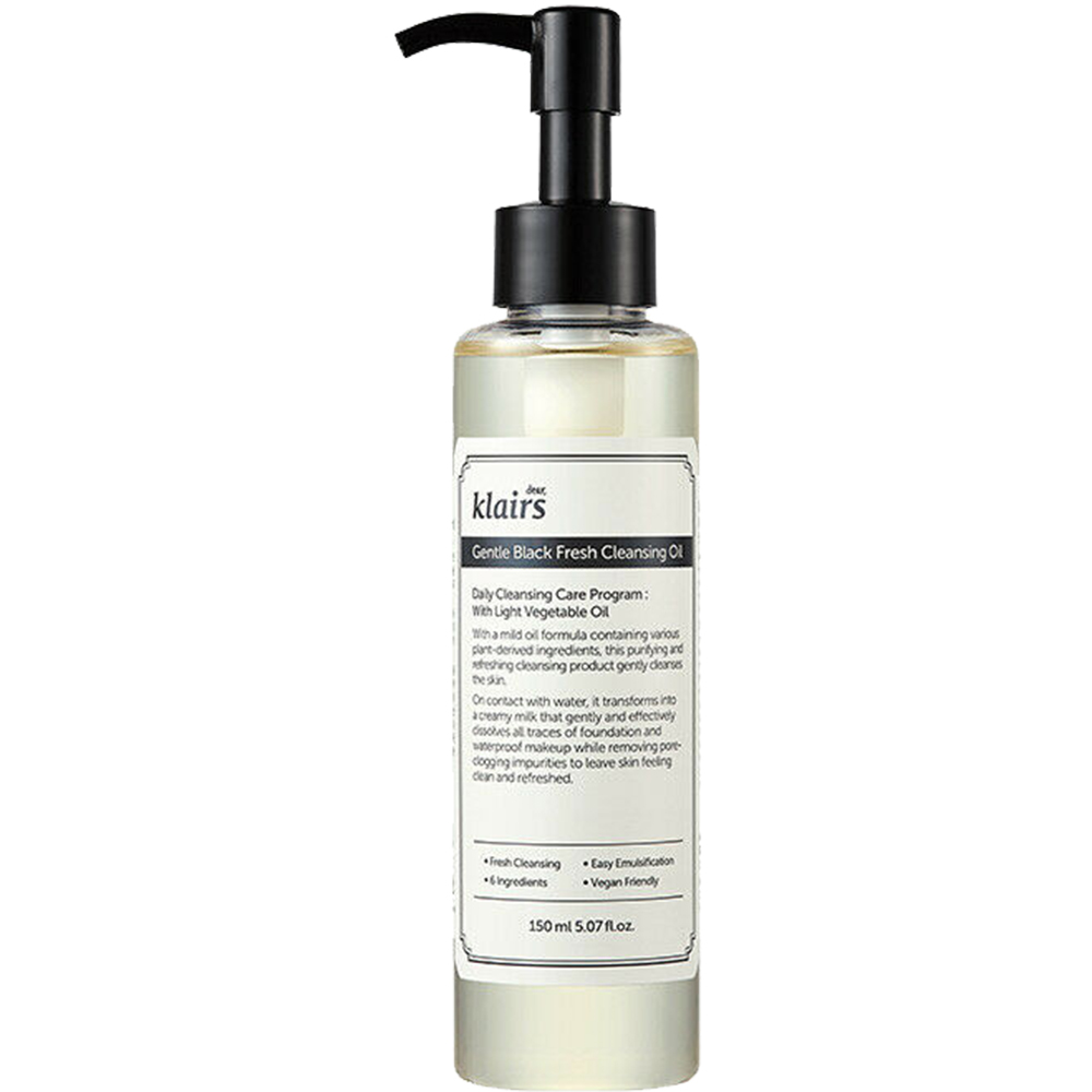 Ulei de curatare Gentle Black Fresh, 150 ml, Klairs