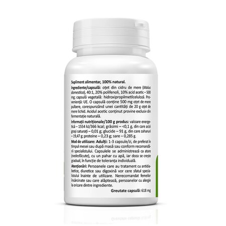 Otet din cidru de mere, 60 capsule, Zenyth 619126