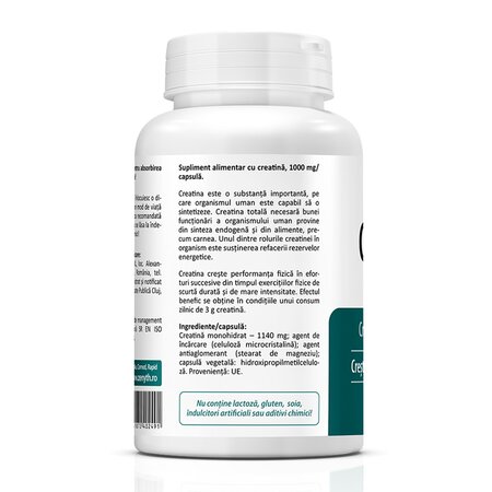 Creatine, 1000 mg, 60 capsule, Zenyth 619116