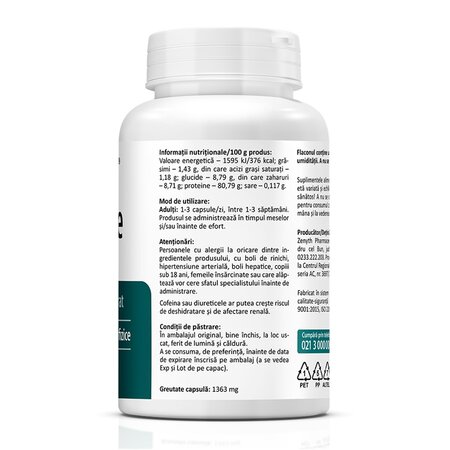 Creatine, 1000 mg, 60 capsule, Zenyth 619117