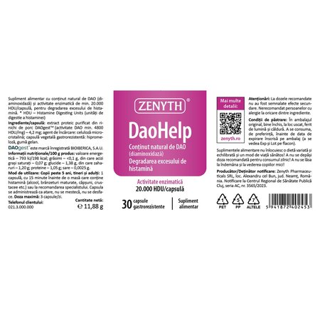 Daohelp, 30 capsule gastrorezistente, Zenyth 700821