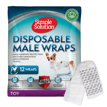 Scutece pentru caini Masculi talie foarte mica (XS), 12 bucati, Simple Solution