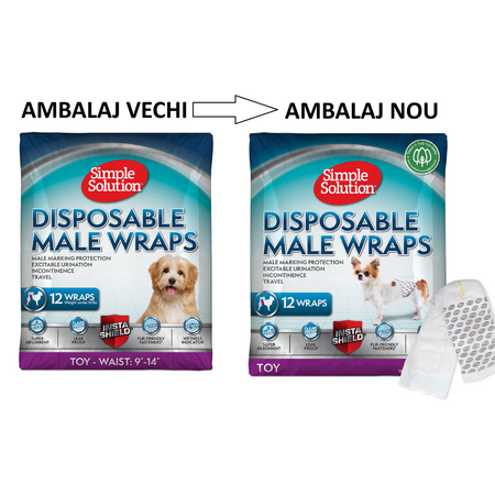 Scutece pentru caini Masculi talie foarte mica (XS), 12 bucati, Simple Solution 703105