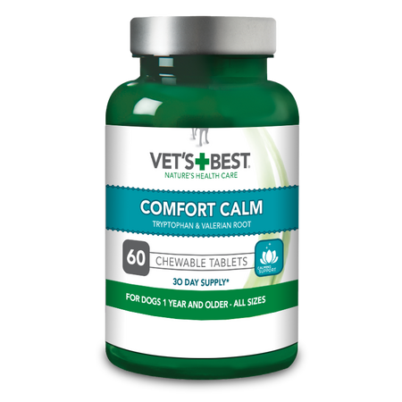 Supliment cu triptofan si radacina de valeriana Comfort Calm, 60 tablete masticabile, Vet's Best