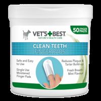 Cotonete curatare dinti pentru caini Finger Pads, 50 bucati, Vet's Best