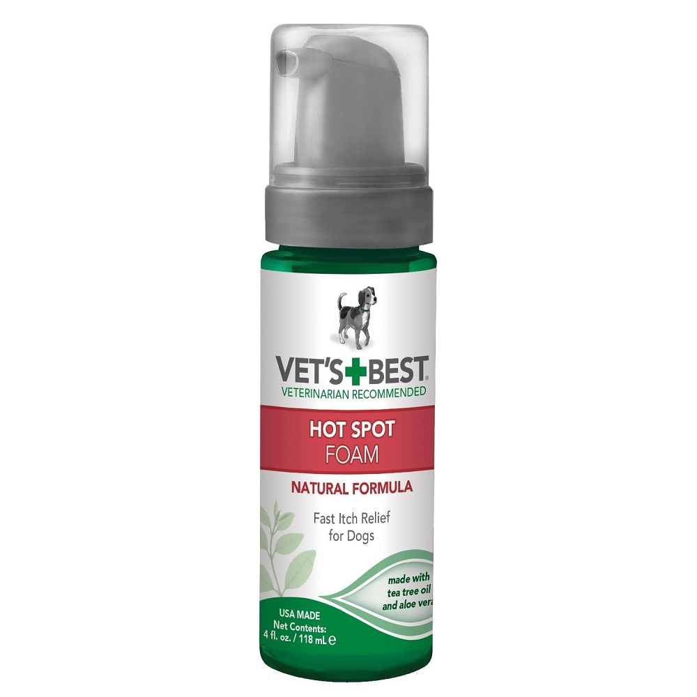 Spuma cu ulei din arborele de ceai si aloe vera Hot Spot, 118 ml, Vet's Best