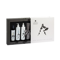Set Sampon pentru ingrijirea blanii + Ser Protector GOLD + Solutie multivalenta blana si piele + Prosop Nanosanitas pentru caini femele, Nano Sanitas