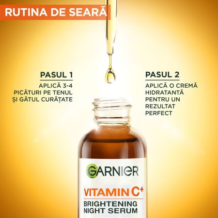 Serum de noapte Skin Naturals cu Vitamina C pura, 30 ml, Garnier 658057