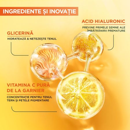 Serum de noapte Skin Naturals cu Vitamina C pura, 30 ml, Garnier 658058