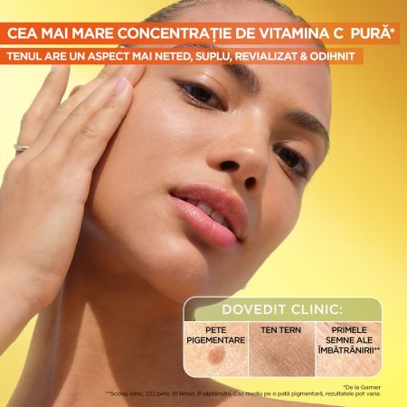 Serum de noapte Skin Naturals cu Vitamina C pura, 30 ml, Garnier 658055