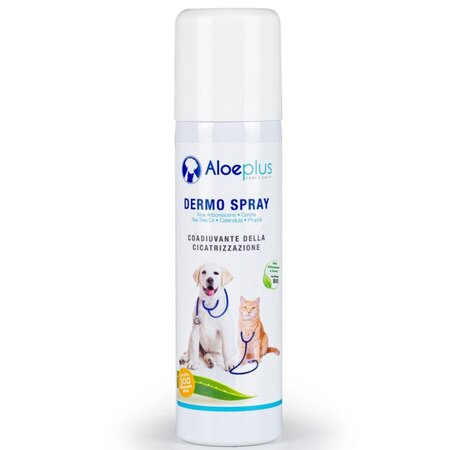 Spray calmant si protector pentru caini si pisici Dermo Cicatril, 100 ml, Aloeplus 738515