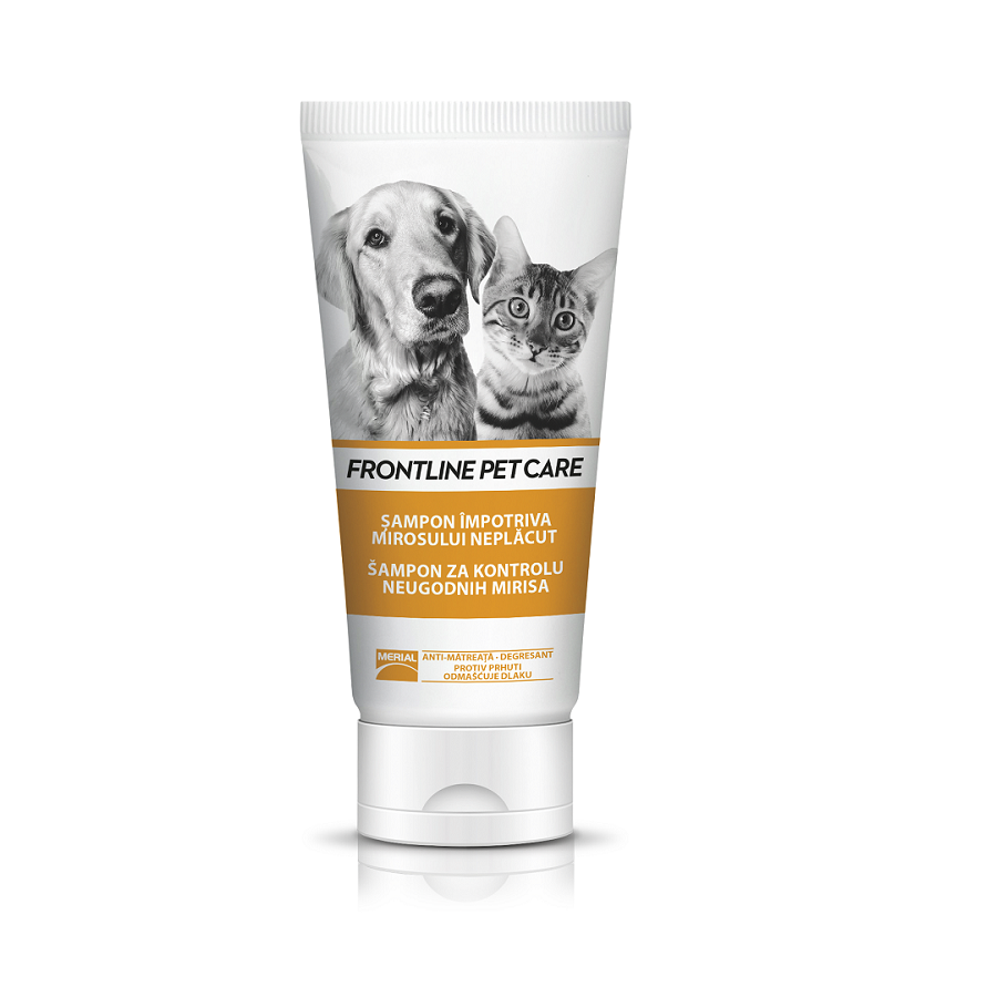 Sampon impotriva mirosului neplacut pentru caini si pisici Frontline Pet Care, 200 ml, Frontline