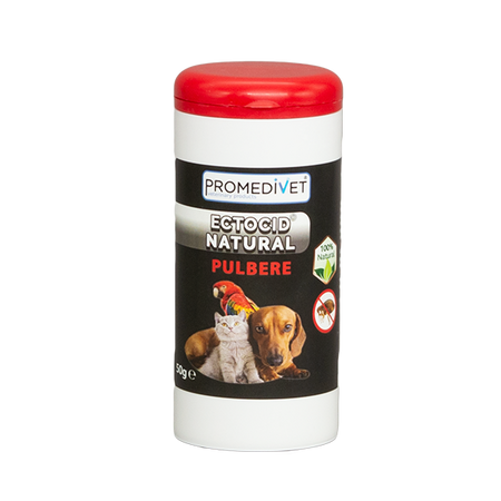 Antiparazitar Ectocid Natural Pulbere, 50 g, Promedivet