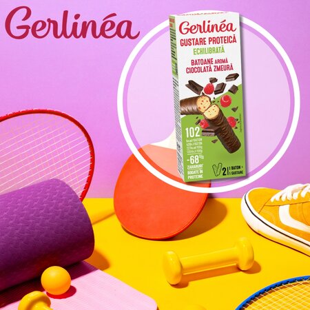 Batoane cu ciocolata si zmeura, 62 g, Gerlinea  619646