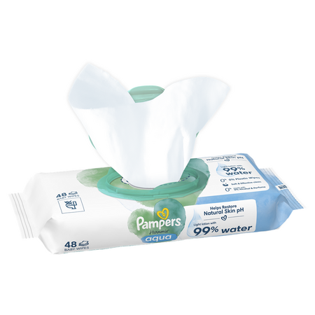 Servetele umede Aqua Pure, 48 bucati, Pampers 661764