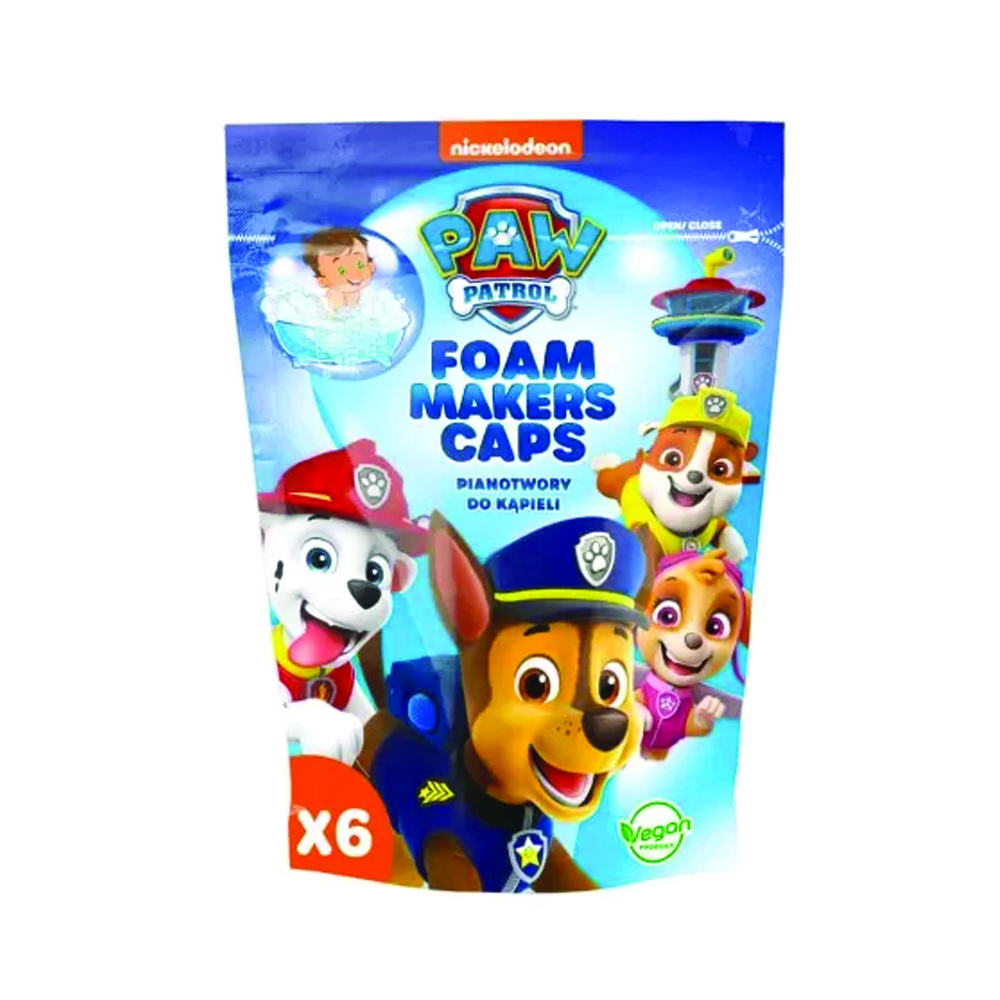 Capsule spumare baie pentru copii Paw Patrol, 6 capsule x 20 g, Edg