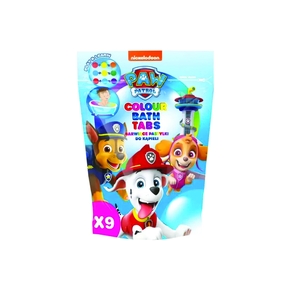 Tablete de baie pentru copii Paw Patrol, 9 x 16 g, Edg